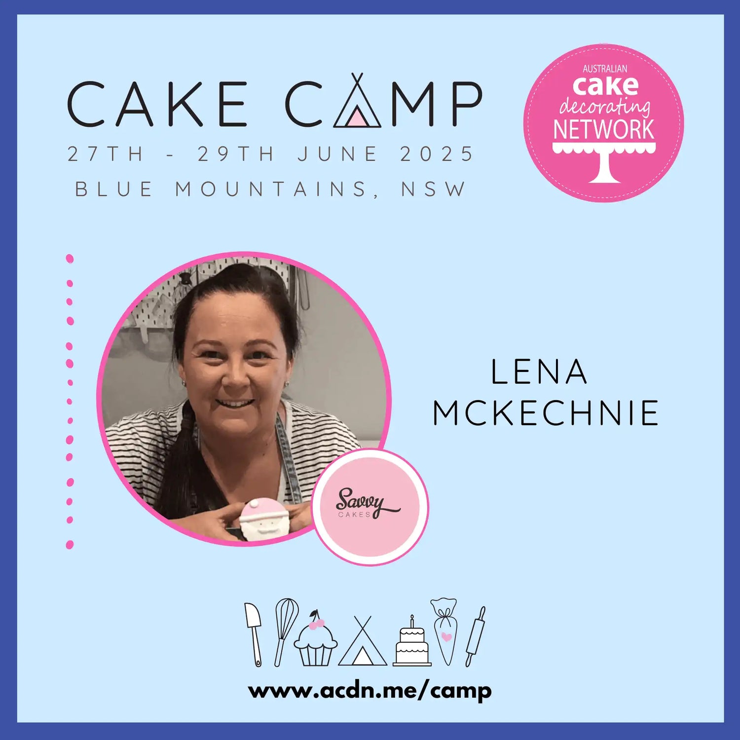 Cake camp advertisement.